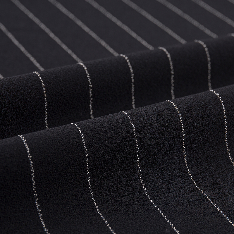 Enkeltsidig lin Rayon Stripe Stoff